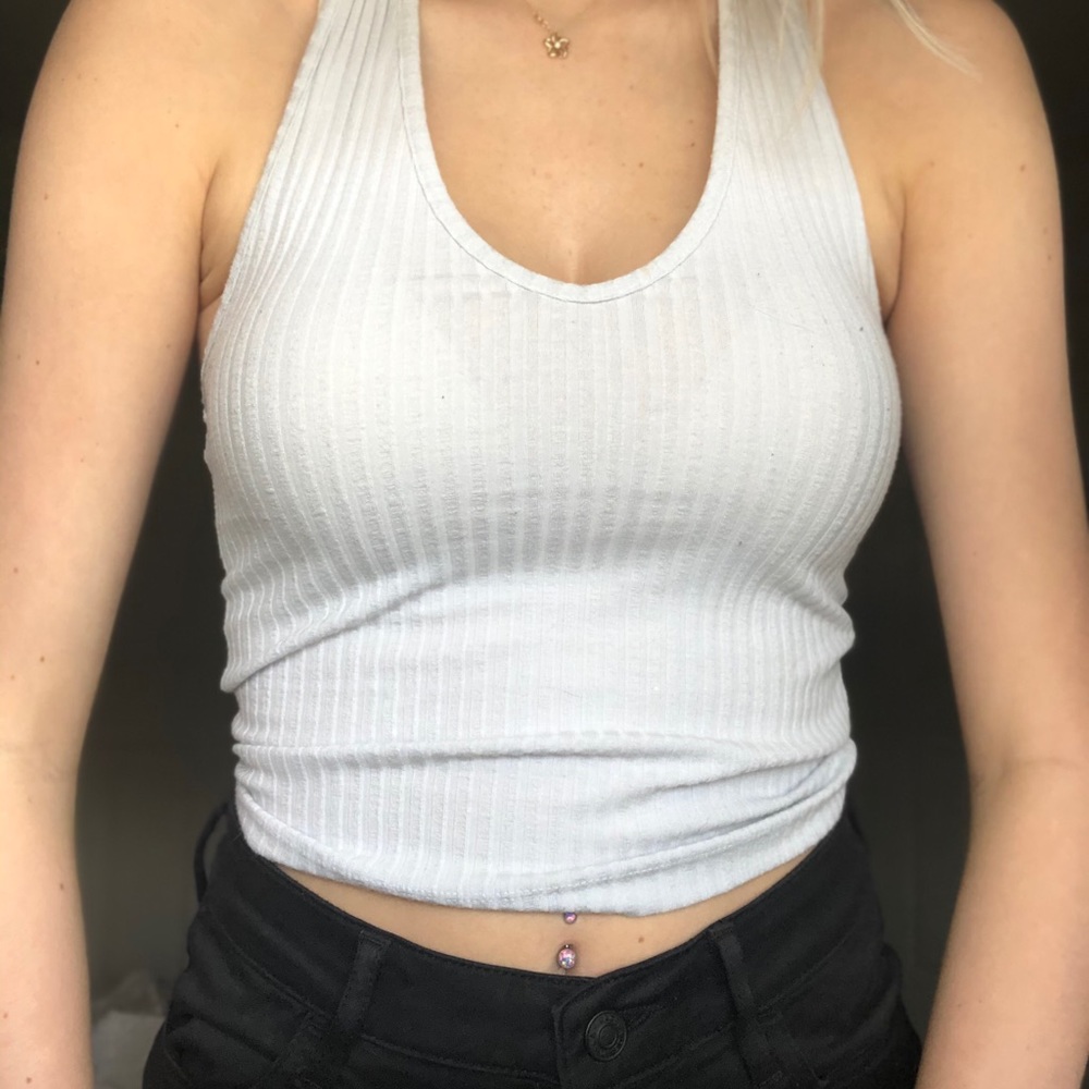 Super cute halter light blue tank